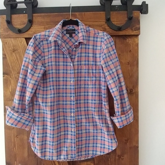 J Crew Plaid Flannel Boy Shirt - Picture 1 of 1